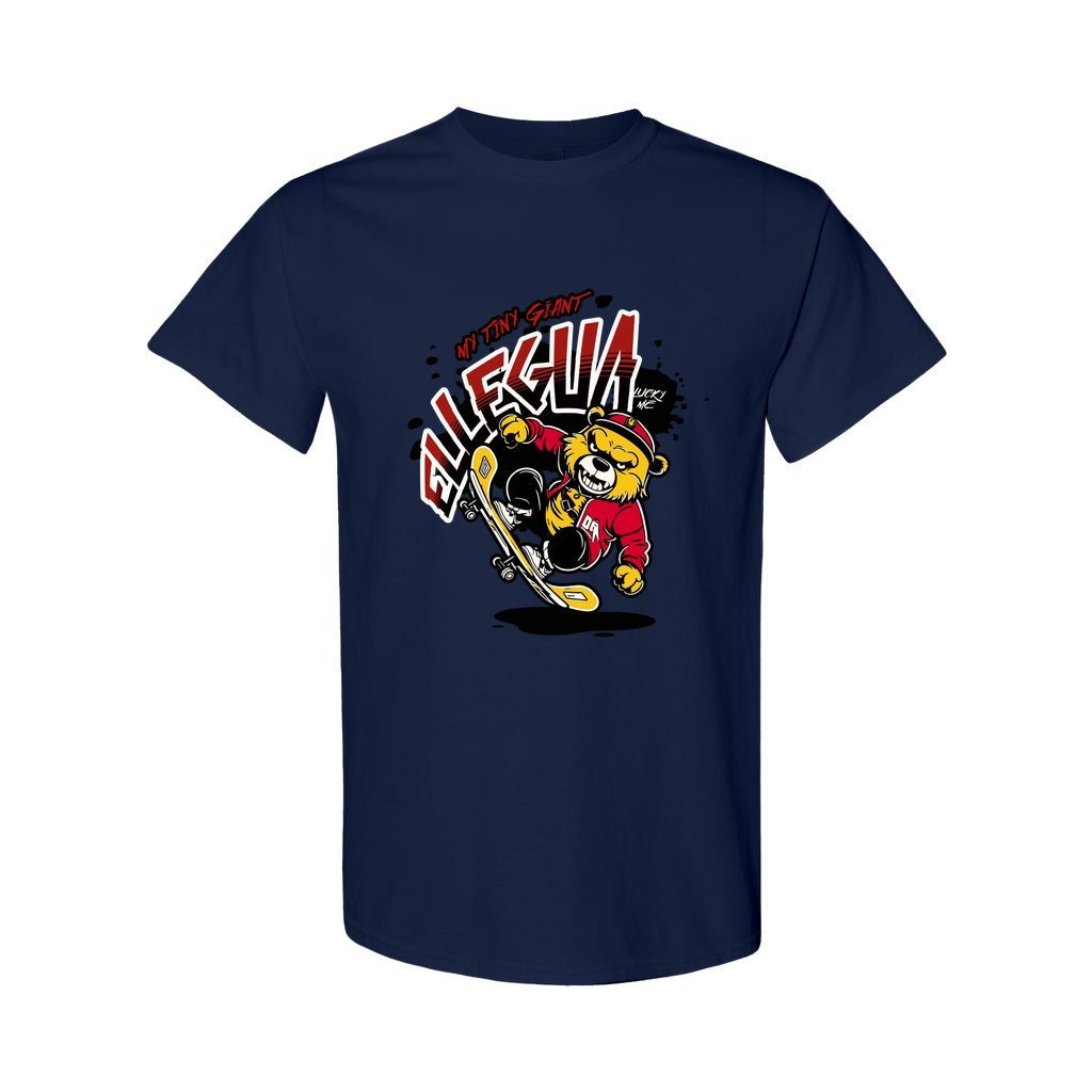 Orisha ELLEGUA "my tiny giant" cute bear on skateboard urban style T-shirt!! Eshu ELLEGUA unisex tshirt