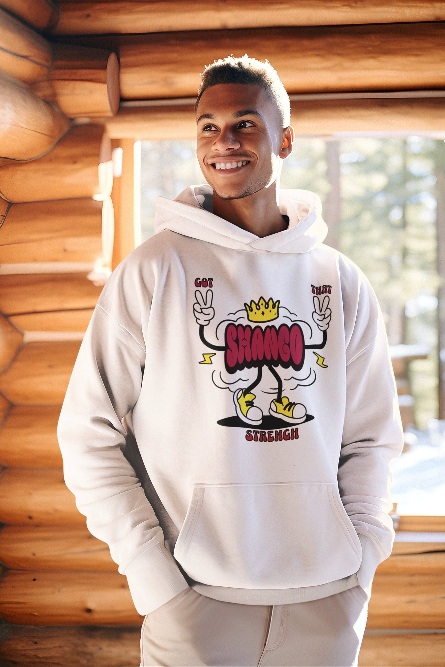 Got that SHANGO strength! Orisha King Shango cute Retro unisex Gift for a friends afroculture,lukumi,isese Urban fun HOODIE!!