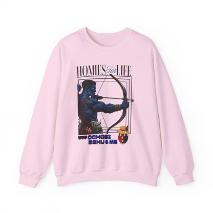 Homies for Life, OCHOSI, ESHU, and Me Sweatshirt, Gift for Godparent or Devotee!