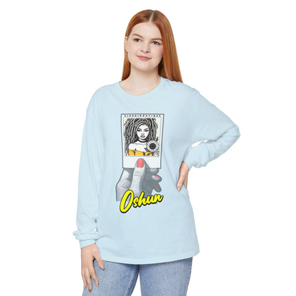 Polaroid Oshun Long Sleeve Tee for Devotee & Godparent ! Orisha Polaroid Collection