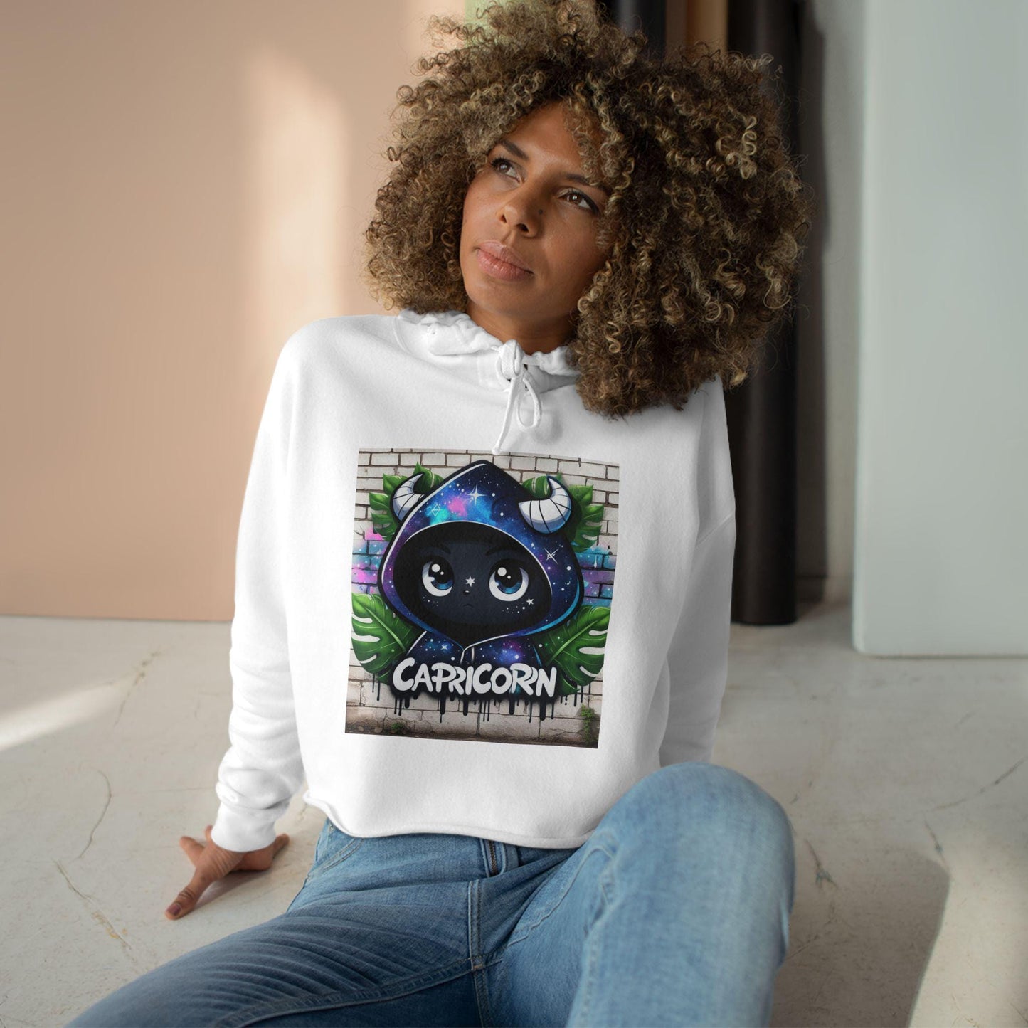 CAPRICORN Crop Hoodie - Zodiac Sign Apparel for Astrology Lovers, Perfect Gift, Trendy Fashion, Unique Style