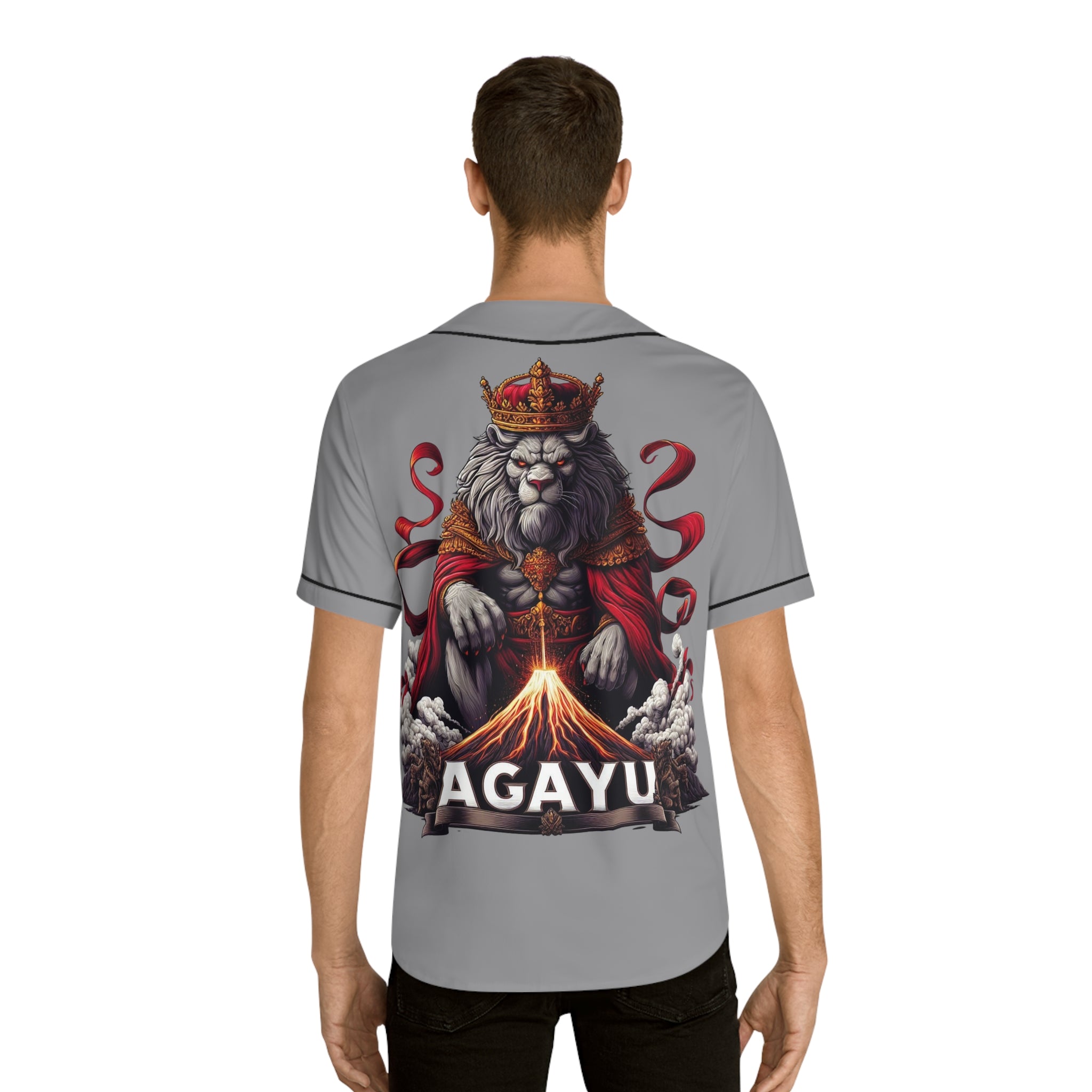 Ashe Agayu "Royal Lion" Volcano Jersey - Orisha Urban Style | Gift for Devotee or Godparent