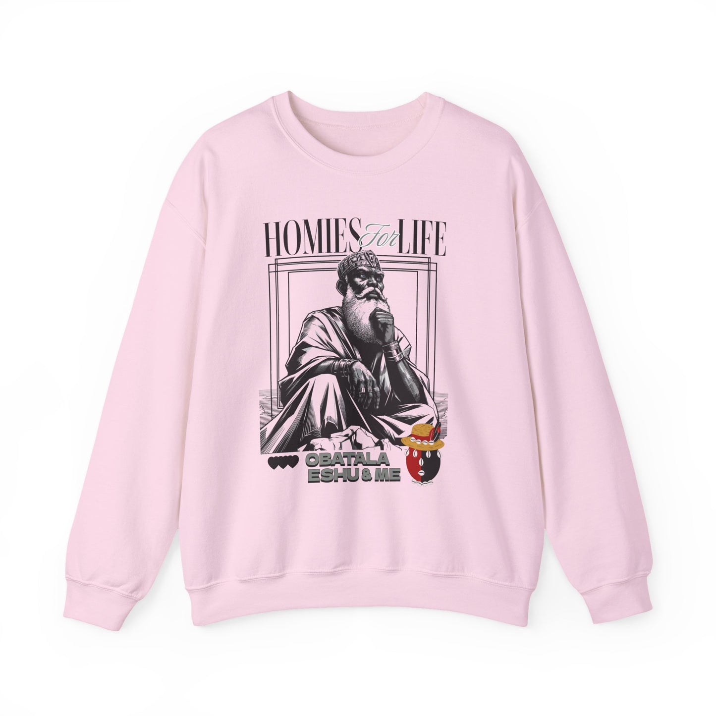 Homies for Life,OBATALA Eshu and Me Sweatshirt, Gift for Godparent or Devotee!!
