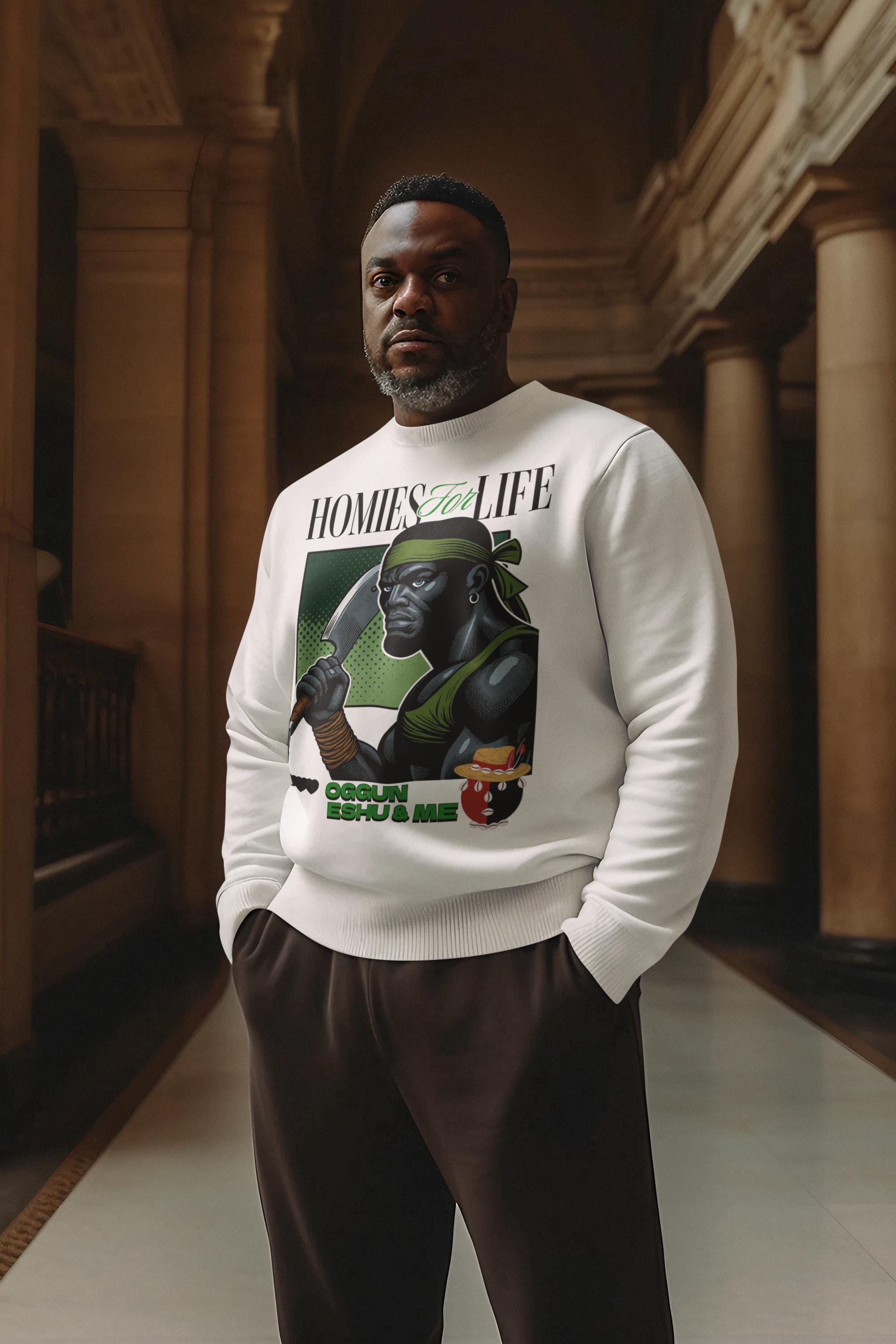 Homies for Life, OGGUN, ESHU and Me Sweatshirt, Gift for Godparent or Devotee!