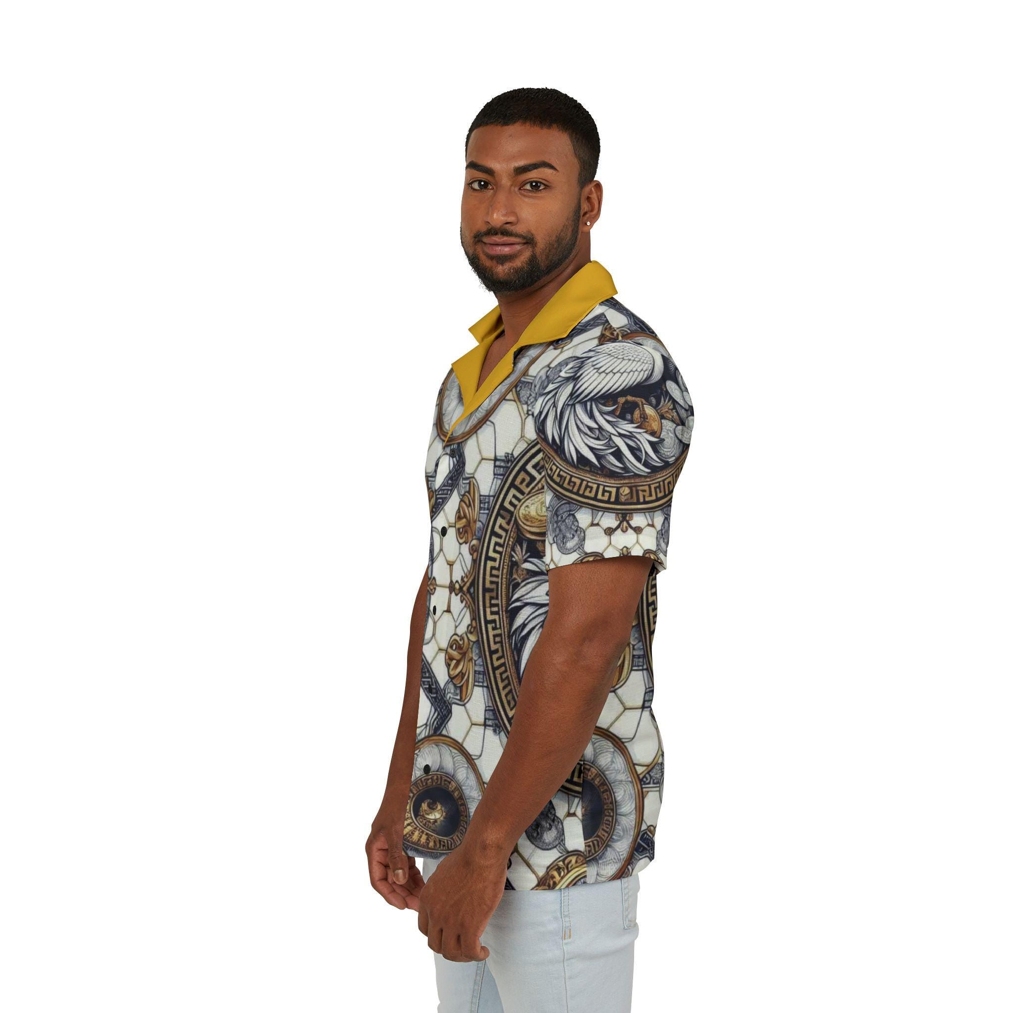 Orisha Oshun Hawaiian Style Button Down Shirt - Gift for Devotee or Godparent