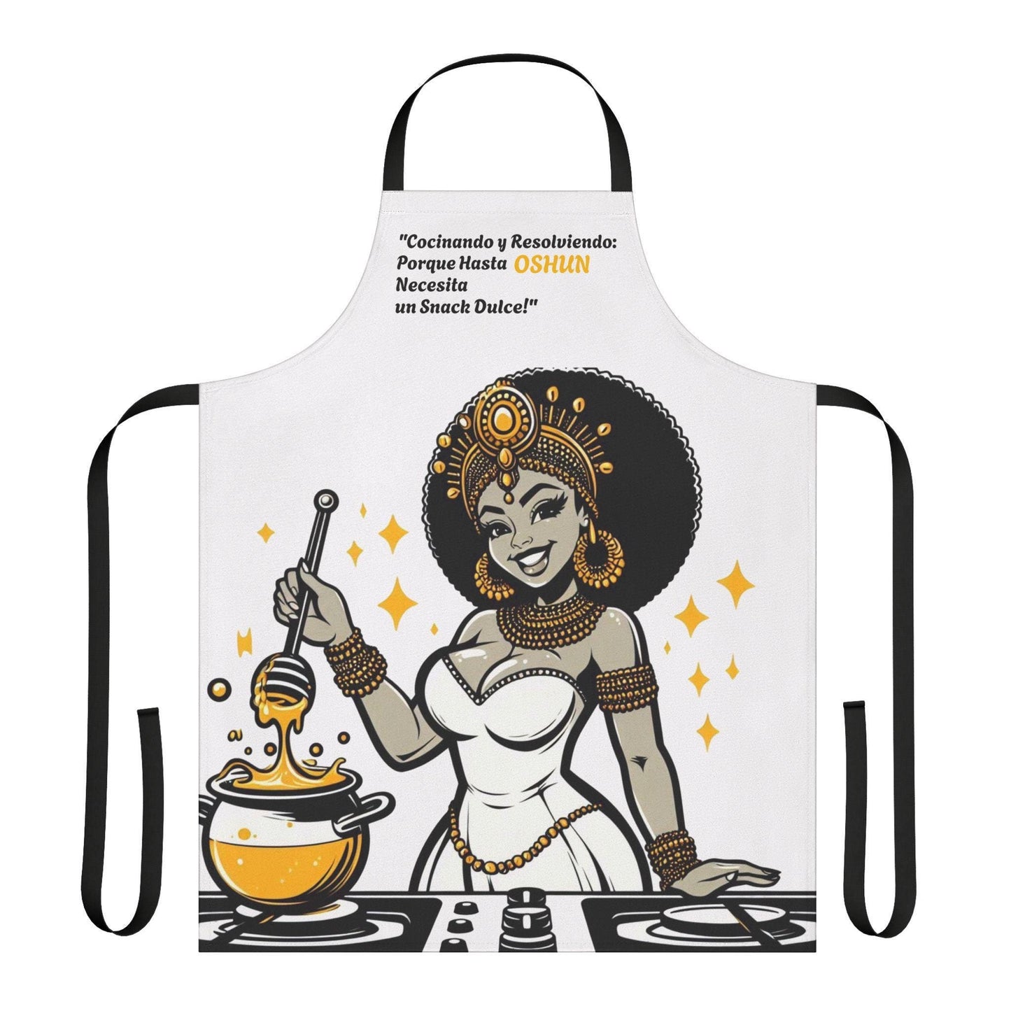 Delantal "Cocinado" de Oshun: ¡Perfecto para el Cocinero! Un regalo encantador para devotos, padrinos o chefs Cute ceremonial Apron of oshun
