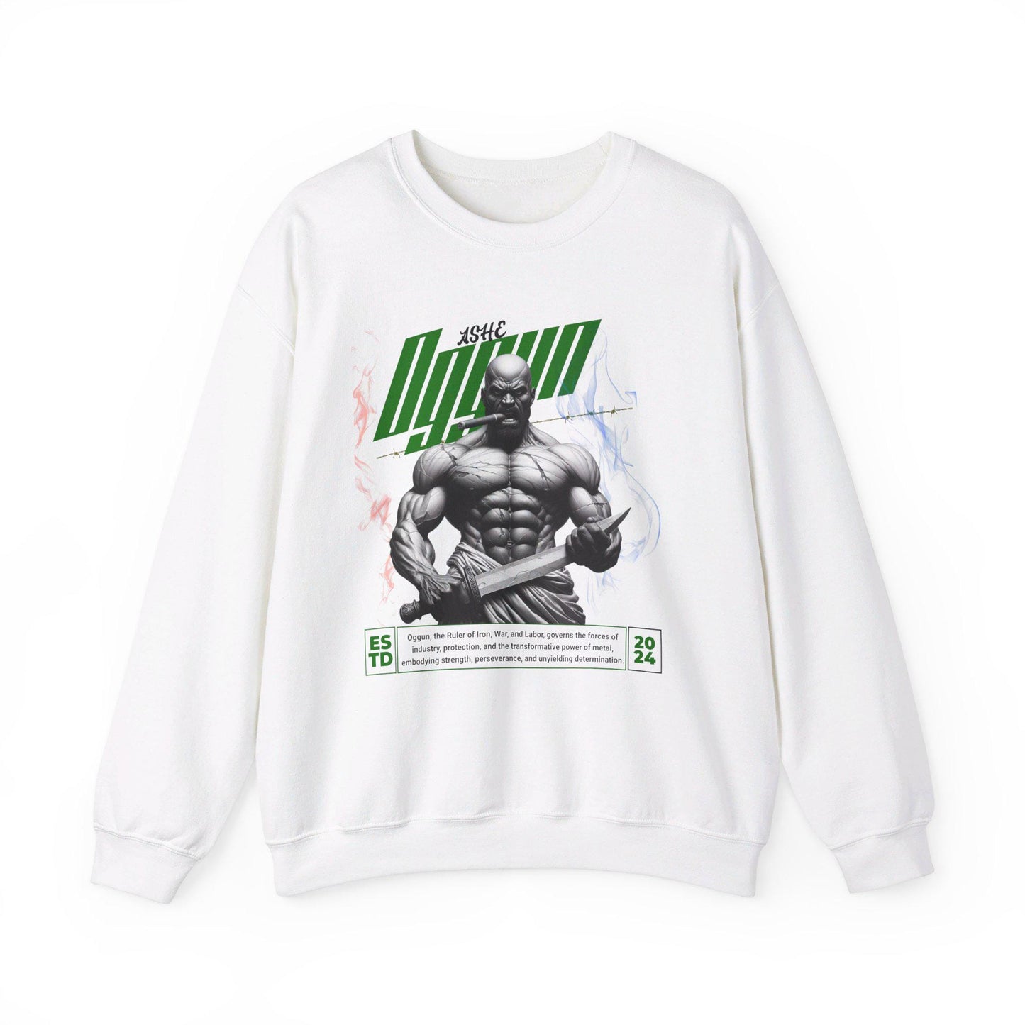 Orisha Oggun Marble Royalty Sweatshirt - Ruler of Iron | Gift for Devotee or Godparent