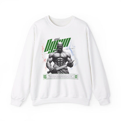 Orisha Oggun Marble Royalty Sweatshirt - Ruler of Iron | Gift for Devotee or Godparent