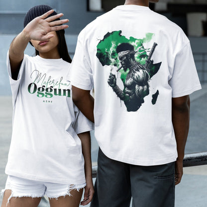 Maferefun OGGUN "A Warrior King in Africa" Tshirt, Ashe Oggun shirt, Gift for Devotee or Godparent! Omo Oggun Tshirt! Hijo/Hija de ggun