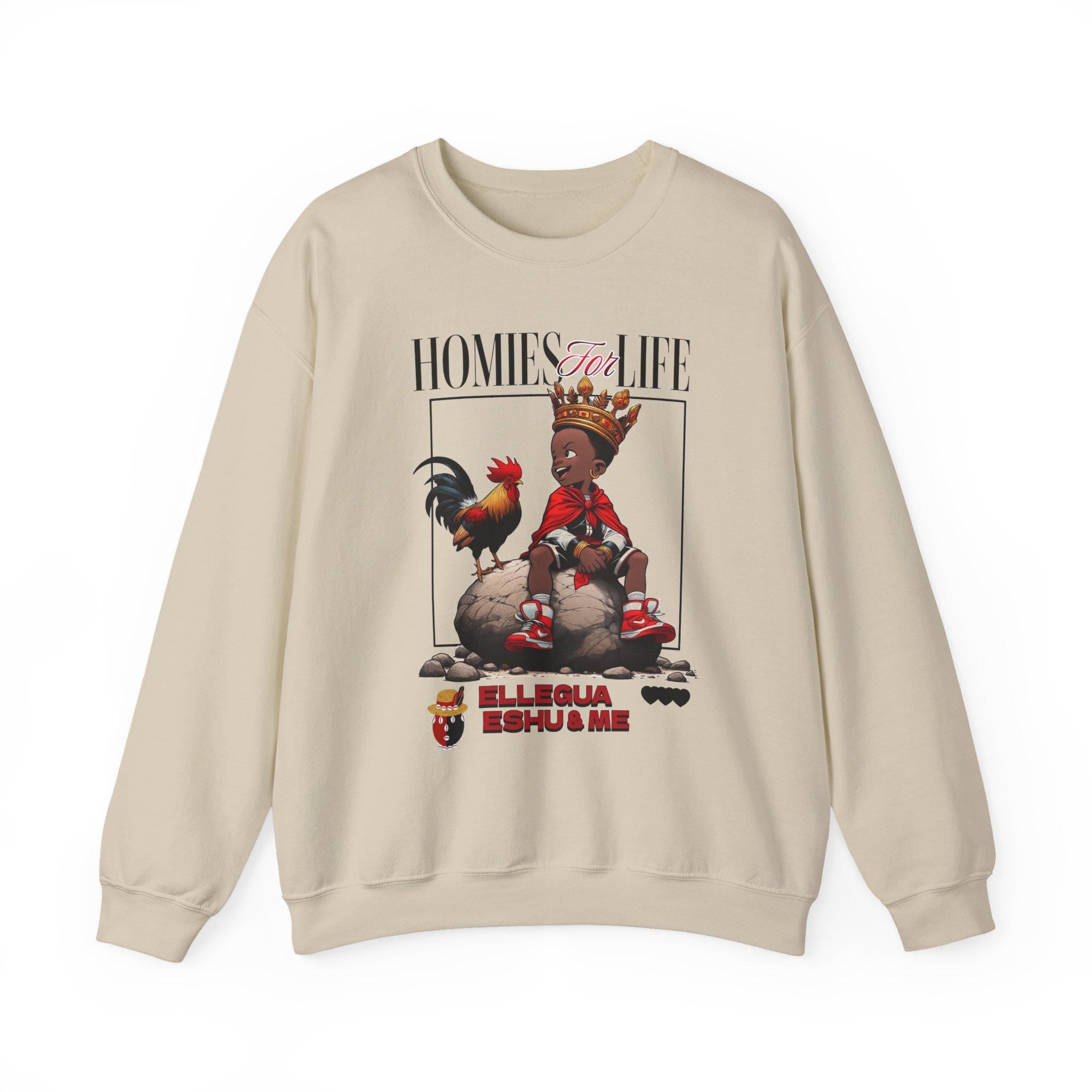 Homies for Life, ELLEGUA Eshu and Me Sweatshirt, Gift for Godparent or Devotee!