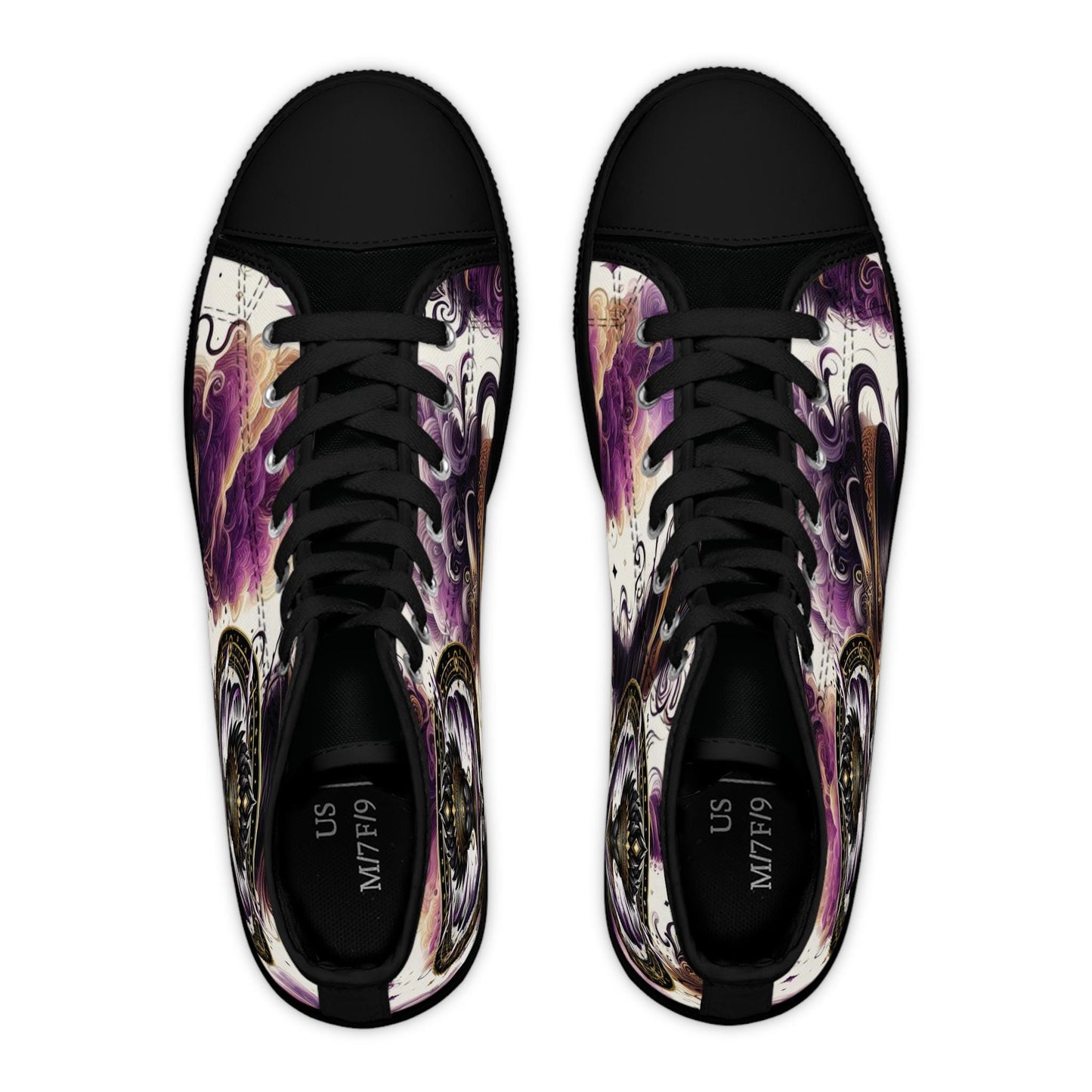 Orisha Based OYA Inspired High-Top Sneakers, Gift for Devotee or Godparent! stylish spiritual footwear!