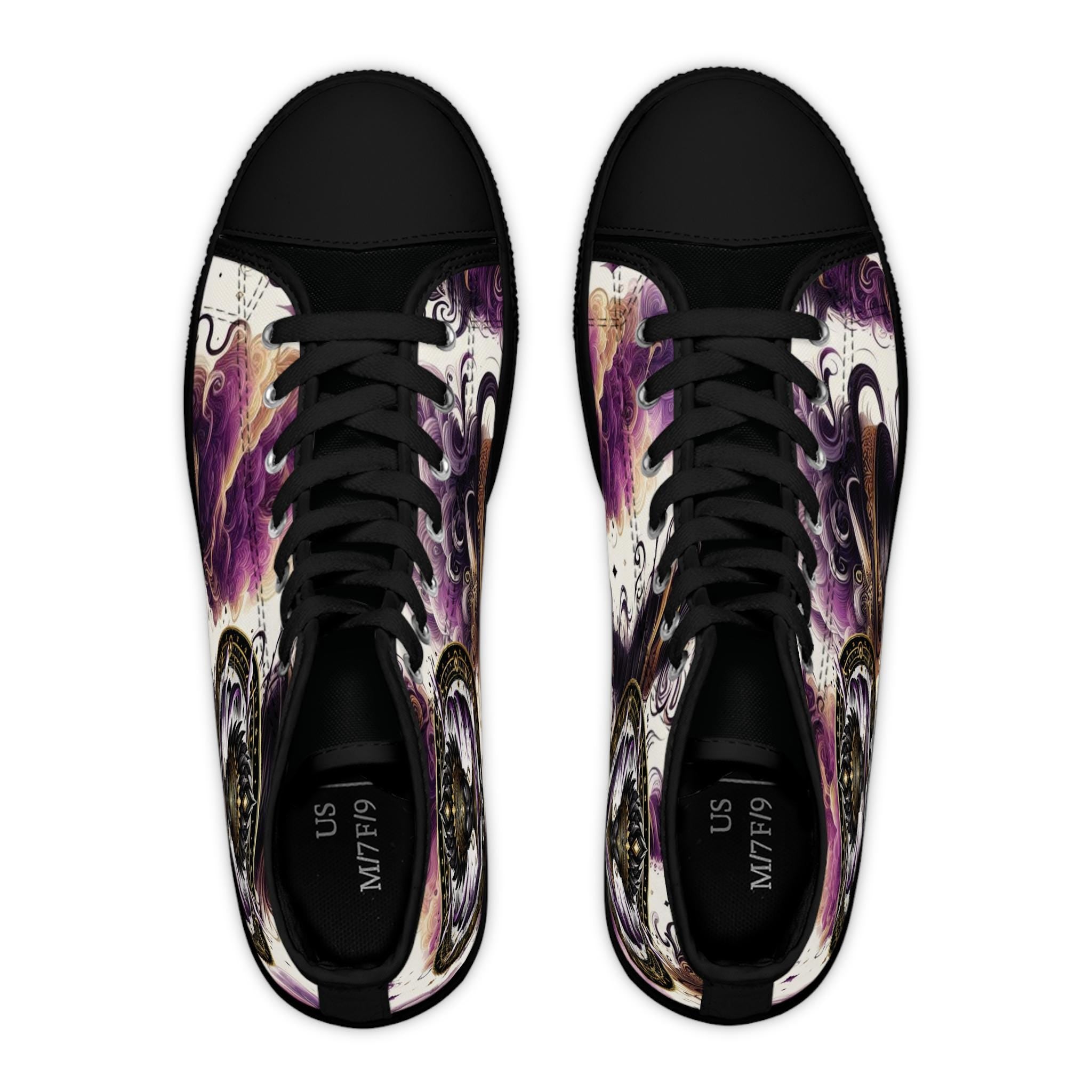 Orisha Based OYA Inspired High-Top Sneakers, Gift for Devotee or Godparent! stylish spiritual footwear!