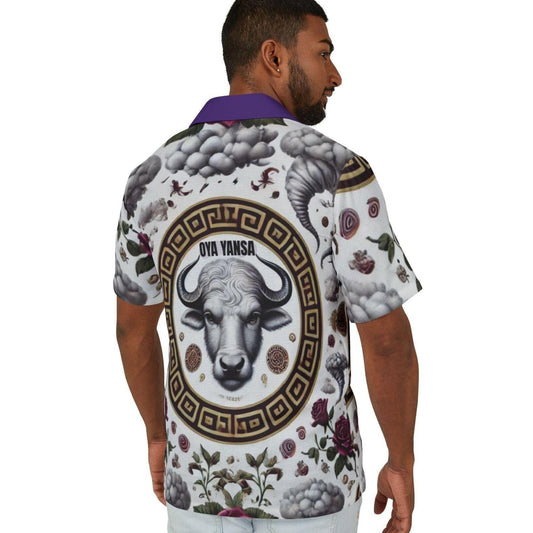 Orisha Oya Yansa Hawaiian Style Button Down Shirt - Gift for Devotee or Godparent