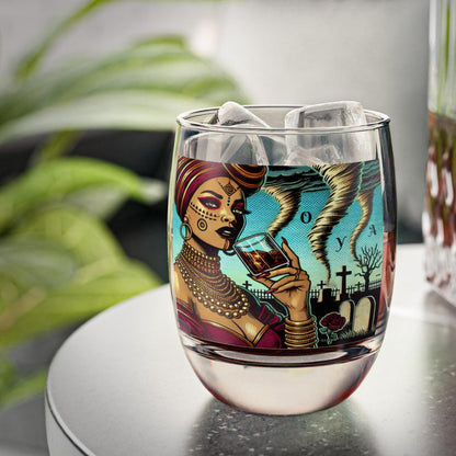 Oya Yansá “Cheers To” Whiskey Style Drinking Glass – Gift for Devotee or Godparent