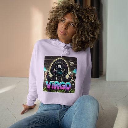 Virgo Zodiac Crop Hoodie, Trendy Astrology Sweatshirt, Horoscope Gift for Her, Stylish Hooded Top, Cute Fall Layer, Unique Birthday Present