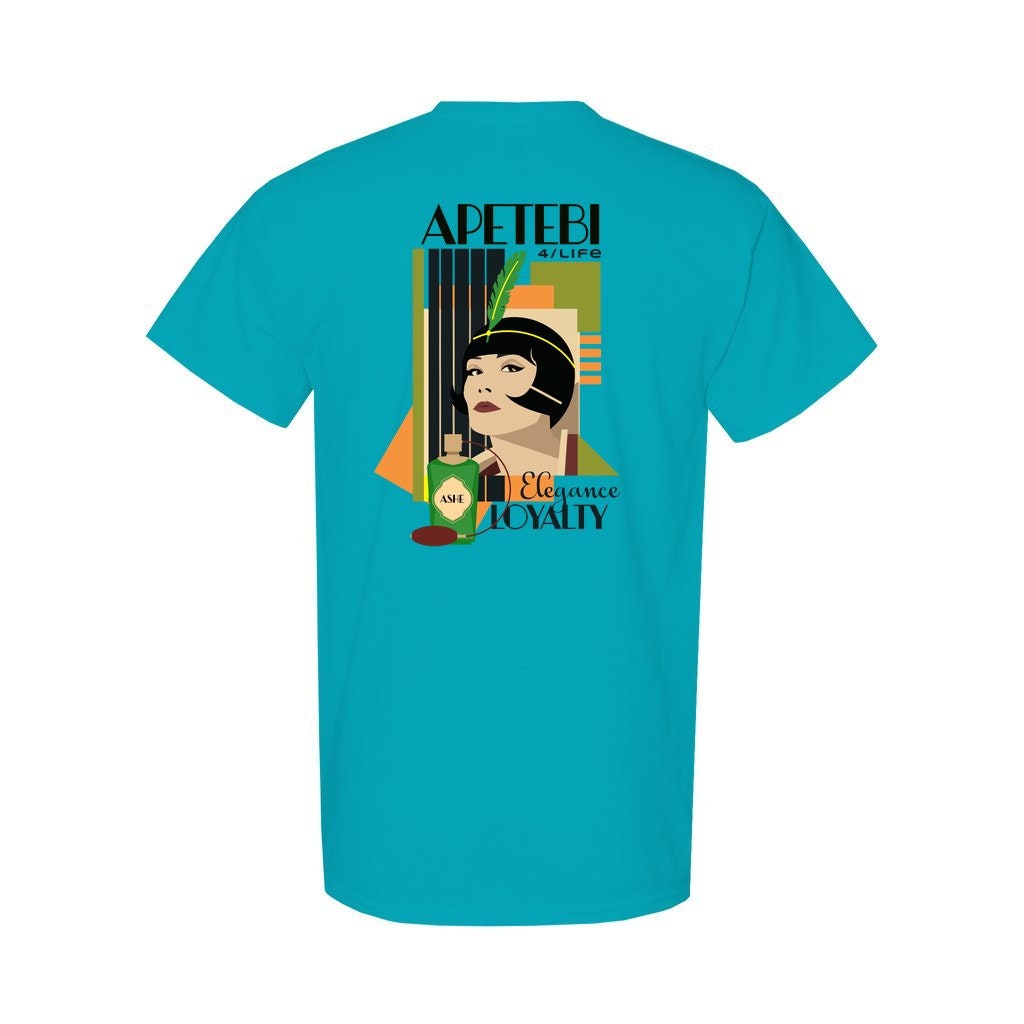 APETEBI "Loyalty and Elegance" Art deco Style Tshirt. Apetebi for Life Ashe Tee. Apetebi Orunla ladies tshirt