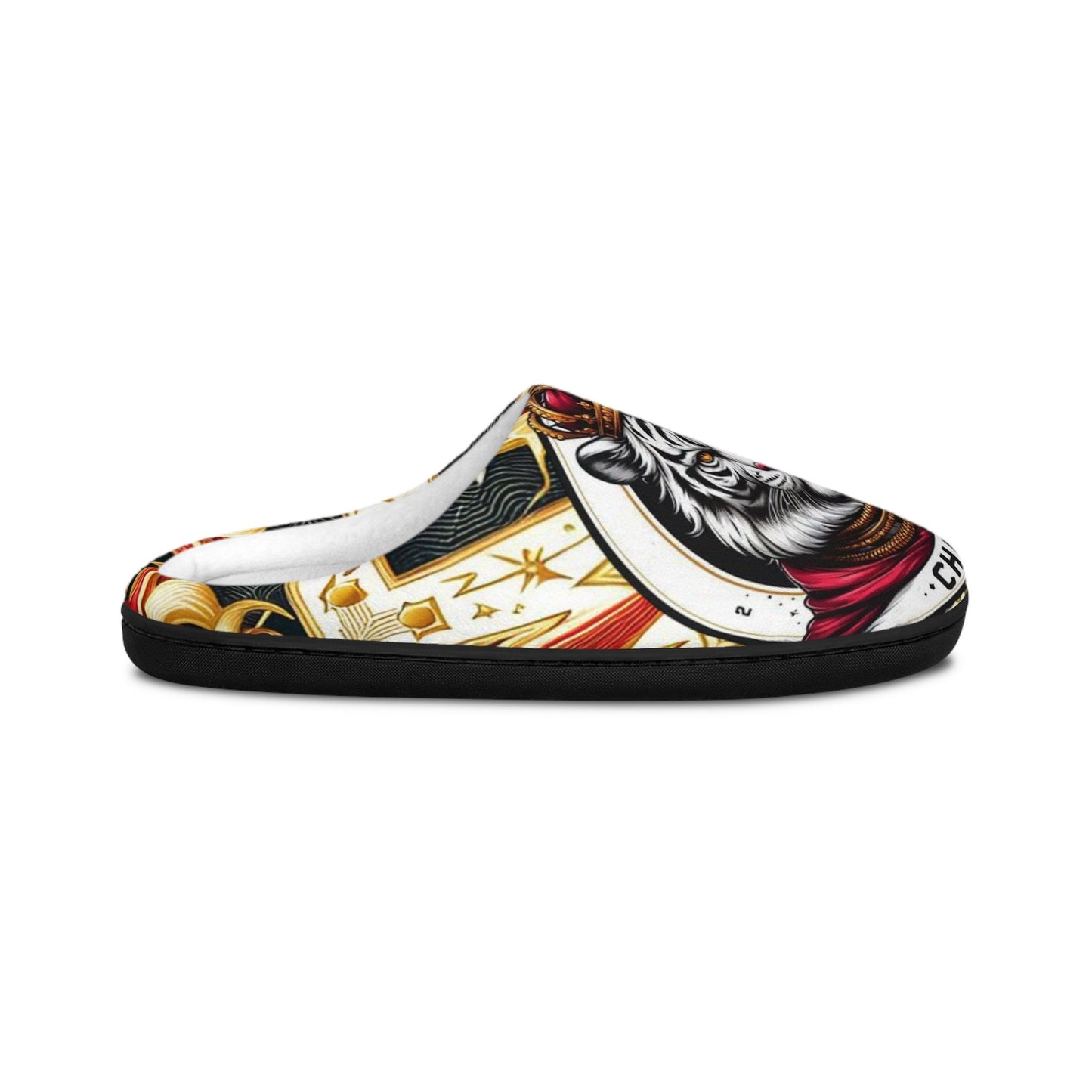 Orisha CHANGO "King Tiger" Stylish Comfy Indoor Slippers,  Kawosile Chango Tiger Slippers,Gift for devotee or godparent!