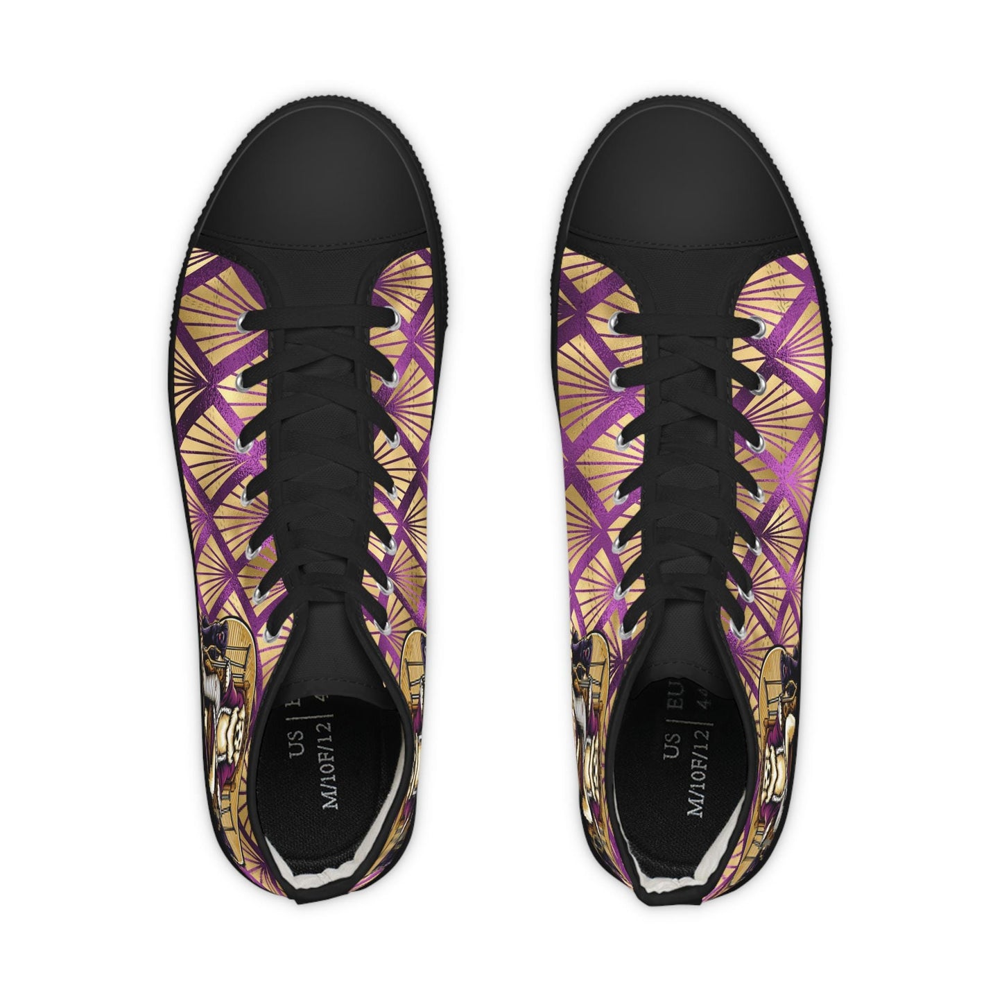 Babalu Aye-inspired sneakers! Gift for devotee or Godparents! san lazaro high top sneakers!