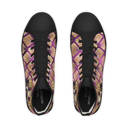 Babalu Aye-inspired sneakers! Gift for devotee or Godparents! san lazaro high top sneakers!