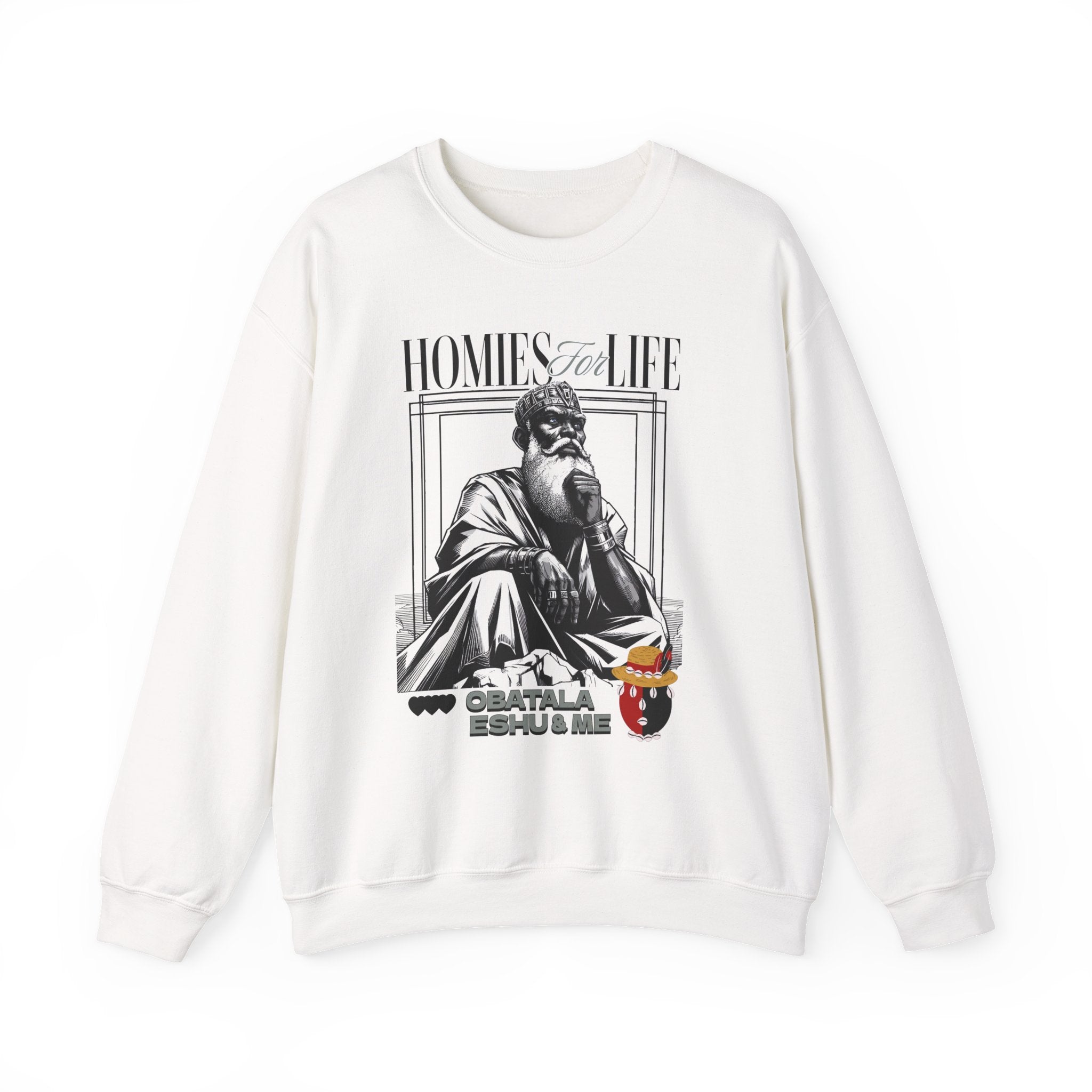 Homies for Life,OBATALA Eshu and Me Sweatshirt, Gift for Godparent or Devotee!!