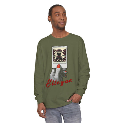 Polaroid Eleggua (Elegua) Long Sleeve Tee for Devotee & Godparent ! Orisha Polaroid Collection
