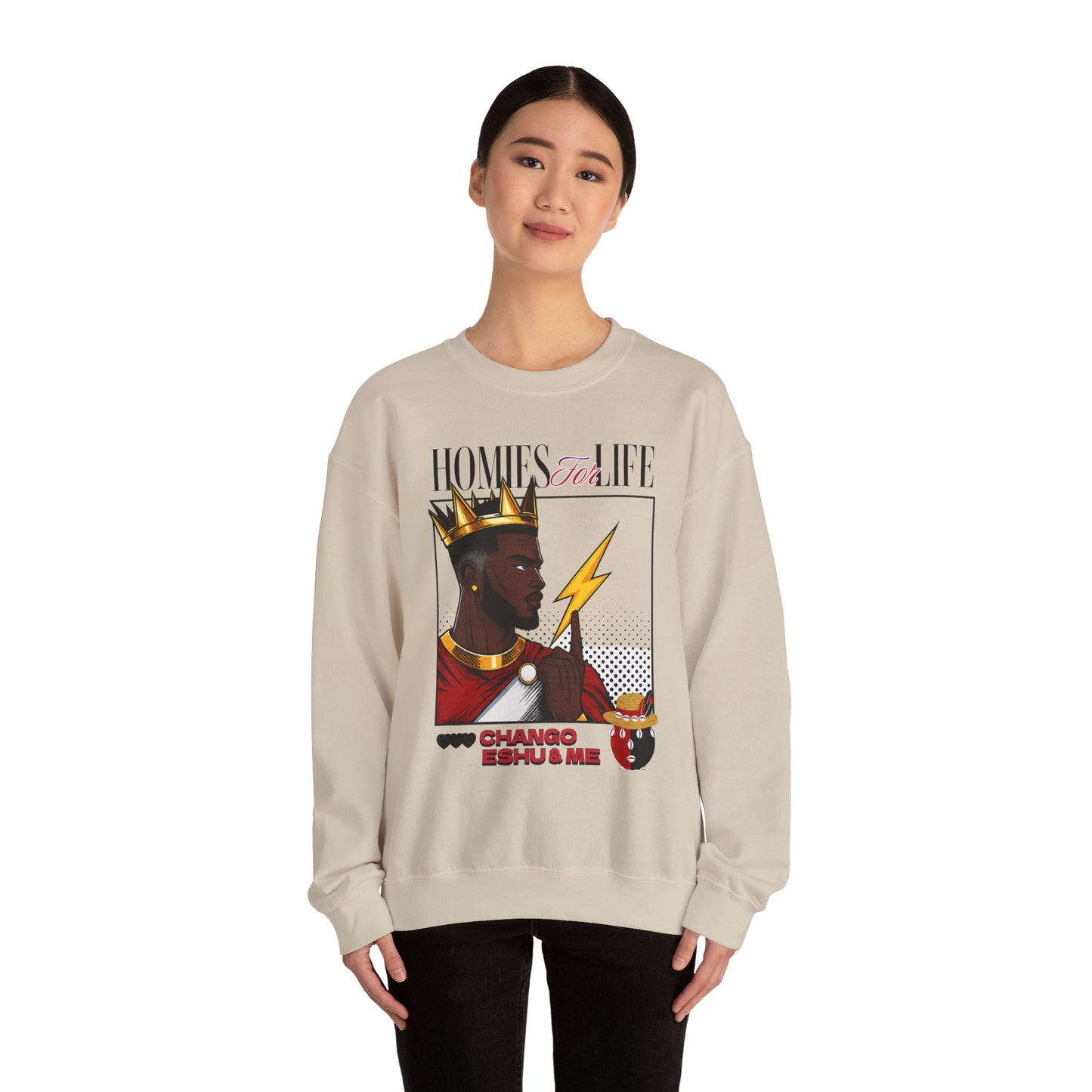 Homies for Life, CHANGO, ESHU, and Me Sweatshirt, Gift for Godparent or Devotee!