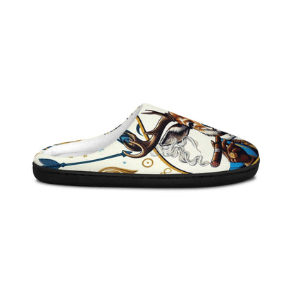 Orisha OCHOSI " Deer Hunter" stylish indoor comfy slippers, Gift for devotee or godparent! Ashe Ochosi slippers