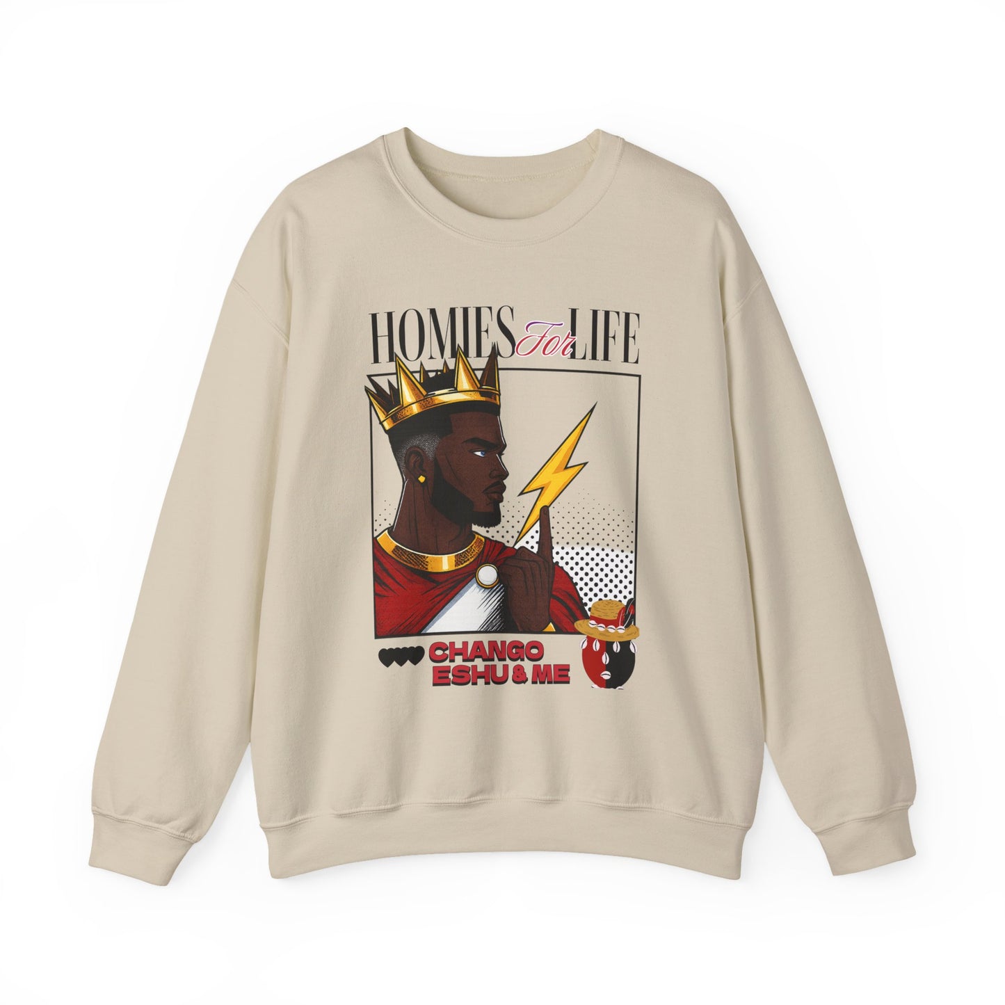 Homies for Life, CHANGO, ESHU, and Me Sweatshirt, Gift for Godparent or Devotee!