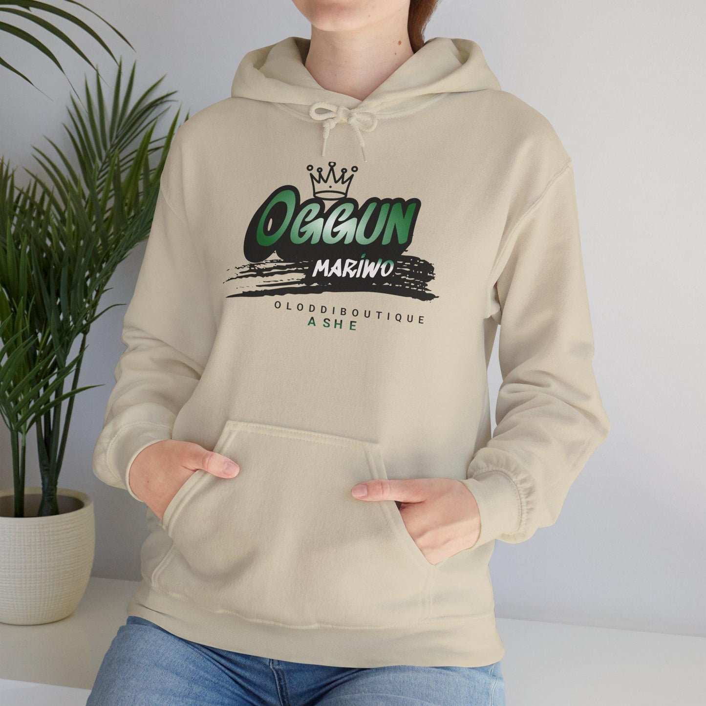 Oggun MARIWÓ, Orisha inspired Unisex Hoodie!! Gift for devotee or Godparent! Omo OGGUN hoodie!