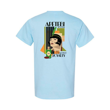 APETEBI "Loyalty and Elegance" Art deco Style Tshirt. Apetebi for Life Ashe Tee. Apetebi Orunla ladies tshirt