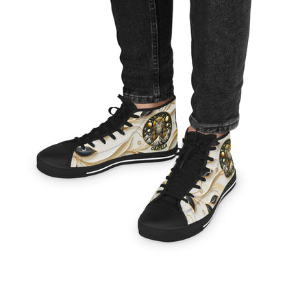 Orisha OBATALA "Calming Whites" High Top Sneakers! Gift for Devotee or godparent! Stylish Spiritual Footwear!