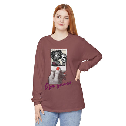 Polaroid Oya Long Sleeve Tee for Devotee & Godparent, Orisha Polaroid Collection