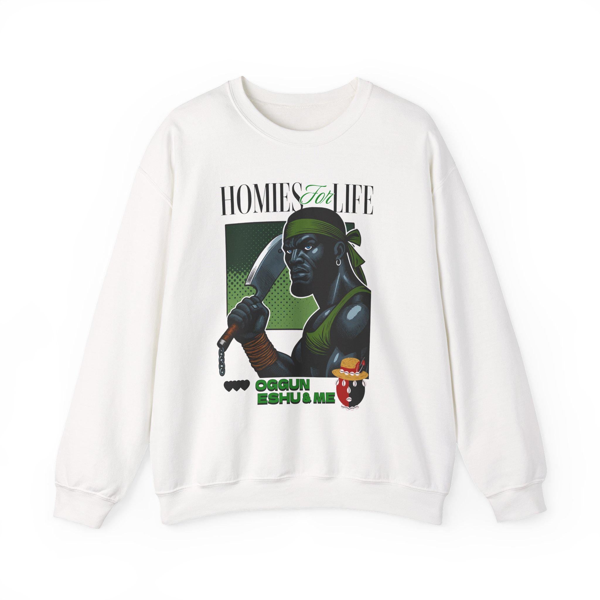 Homies for Life, OGGUN, ESHU and Me Sweatshirt, Gift for Godparent or Devotee!