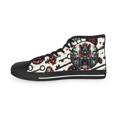 Orisha ESHU inspired "KEY HOLDER" High Top Sneakers! Gift for devotee or godparent! Stylish Orisha based Footwear/Sneakers