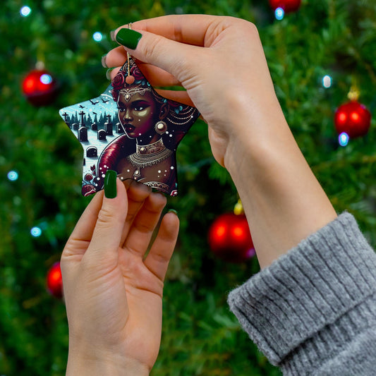 Orisha OYA winter theme Ornament, Orisha festive decor!  Gift for devotee or godparent!