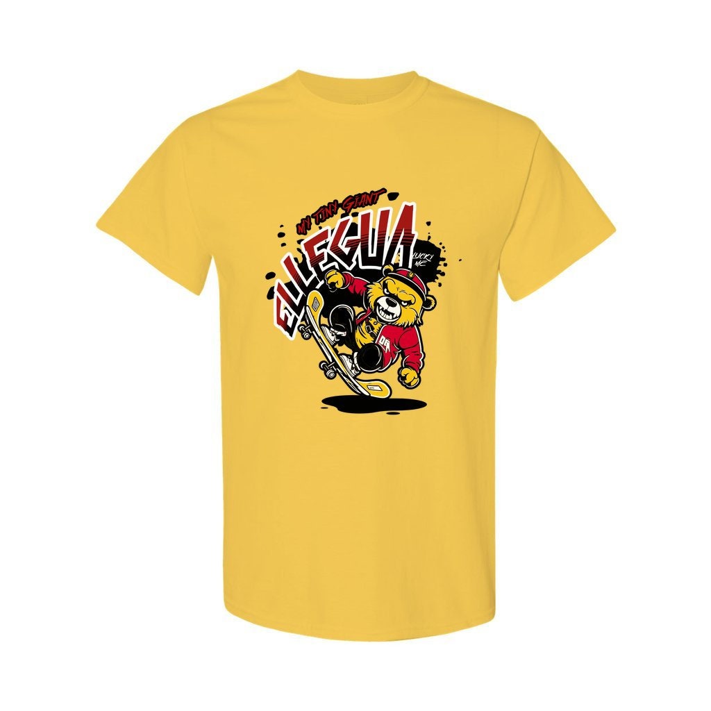 Orisha ELLEGUA "my tiny giant" cute bear on skateboard urban style T-shirt!! Eshu ELLEGUA unisex tshirt