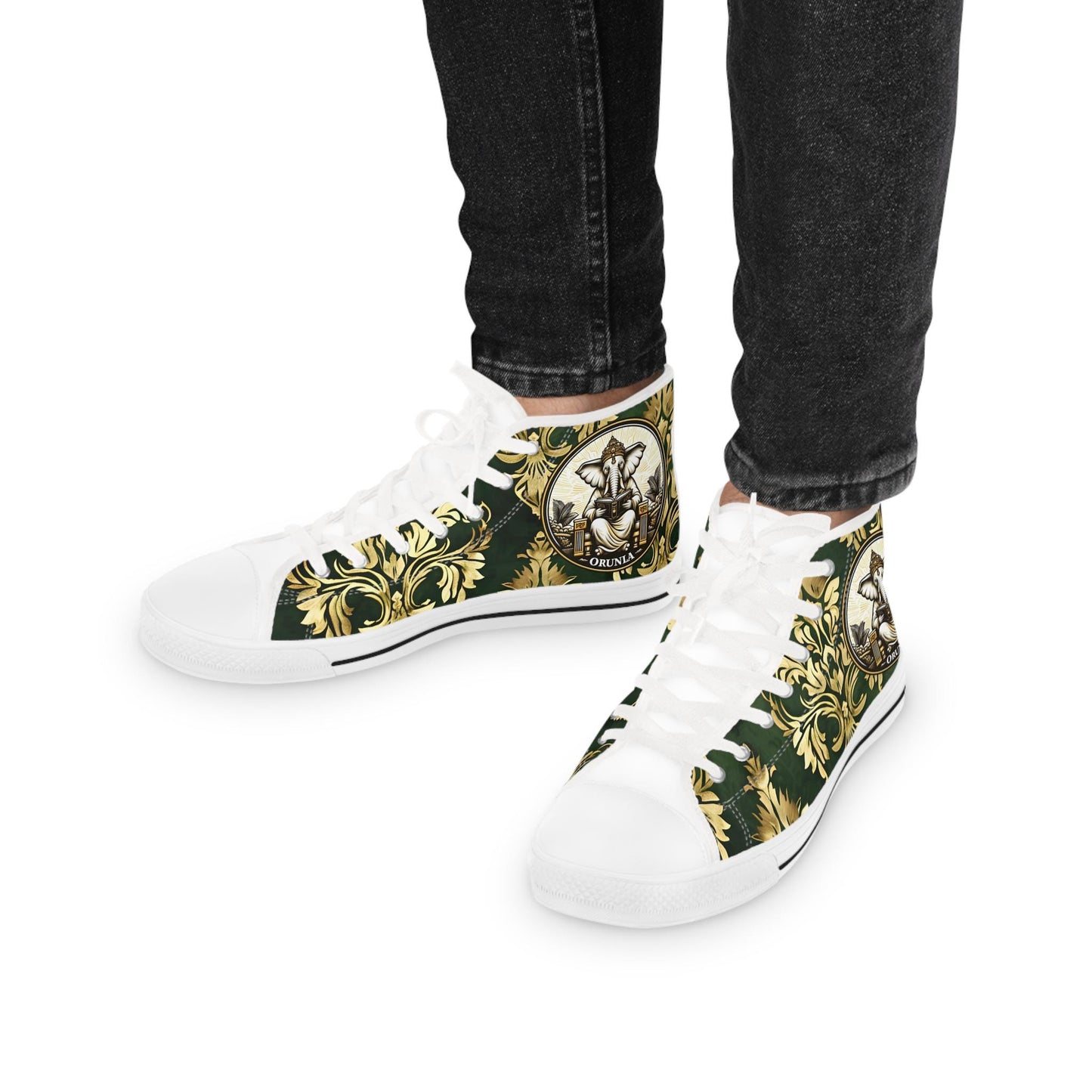 Orisha Based ORUNLA High Top Sneakers! Gift for devotee,godparent,or babalow! Stylish Spiritual footwear!