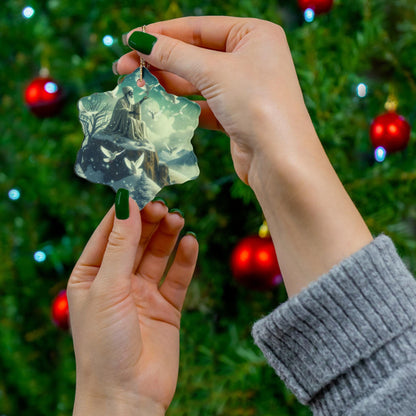 Orisha inspired OBATALA winter themed Holiday Ornament,Gift for devotee or Godparent!