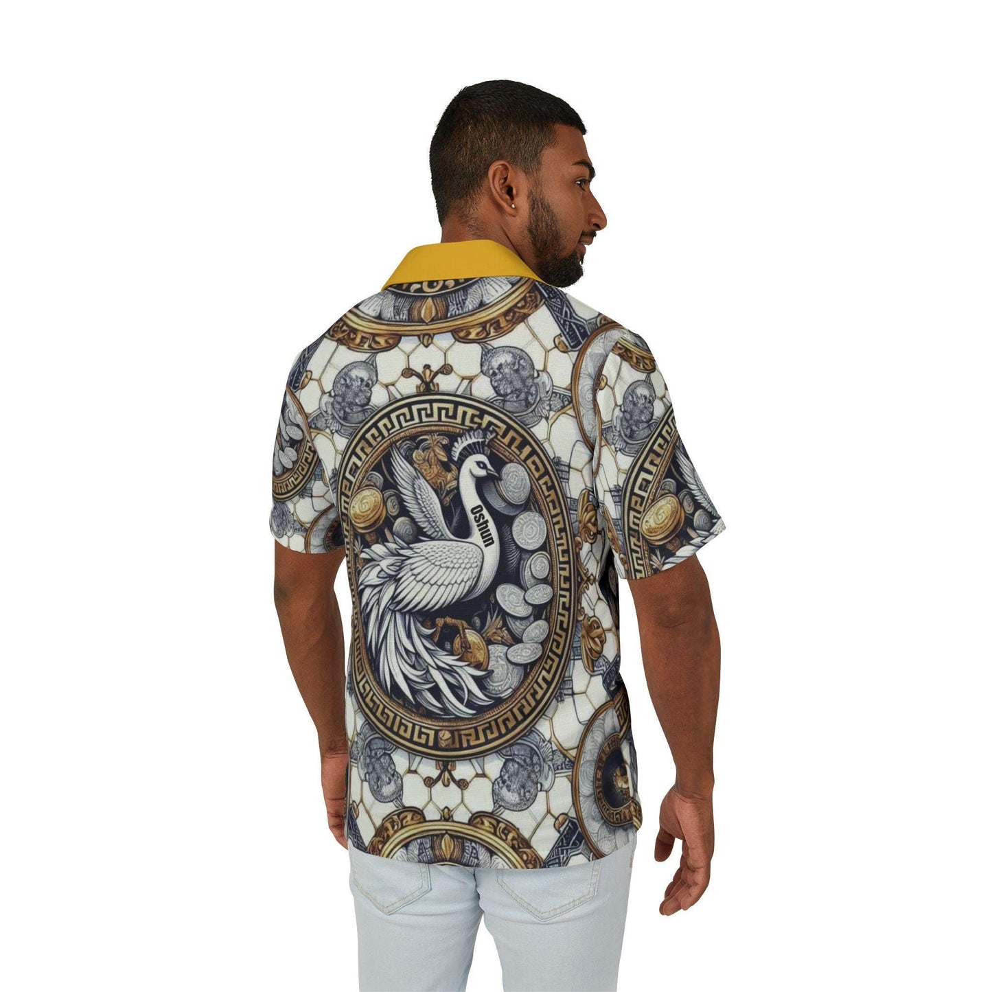 Orisha Oshun Hawaiian Style Button Down Shirt - Gift for Devotee or Godparent