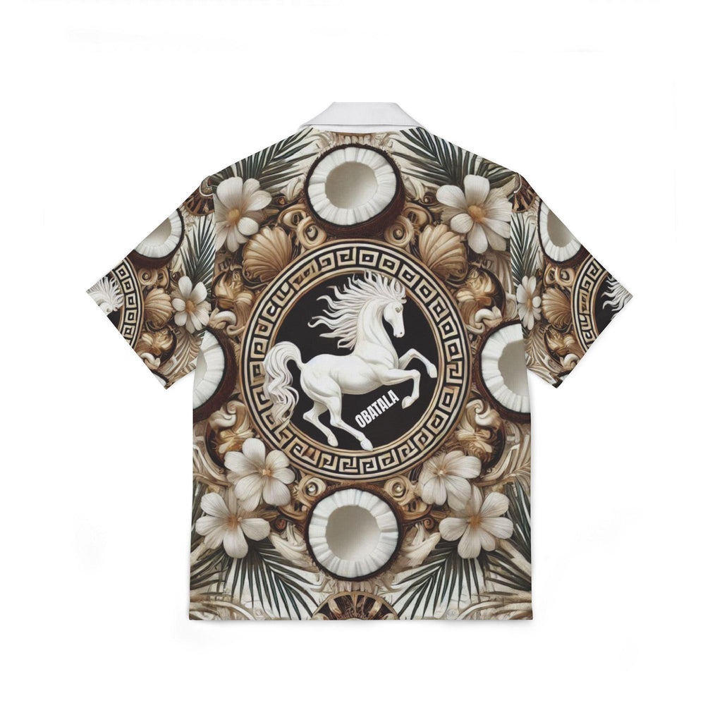 Orisha Obatala Hawaiian Style Button Down Shirt - Gift for Devotee or Godparent