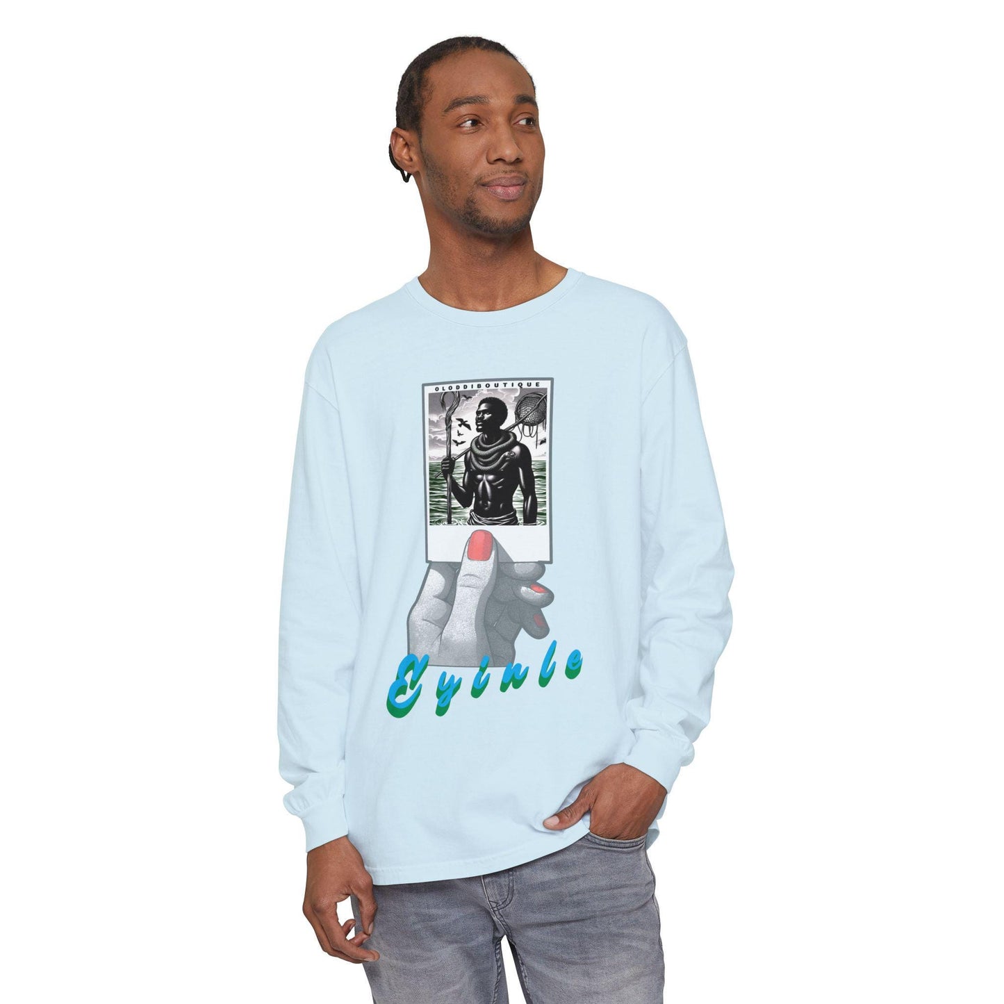 Polaroid Erinle (Eyinle) Long Sleeve Tee for Devotee & Godparent! Orisha Polaroid Collection