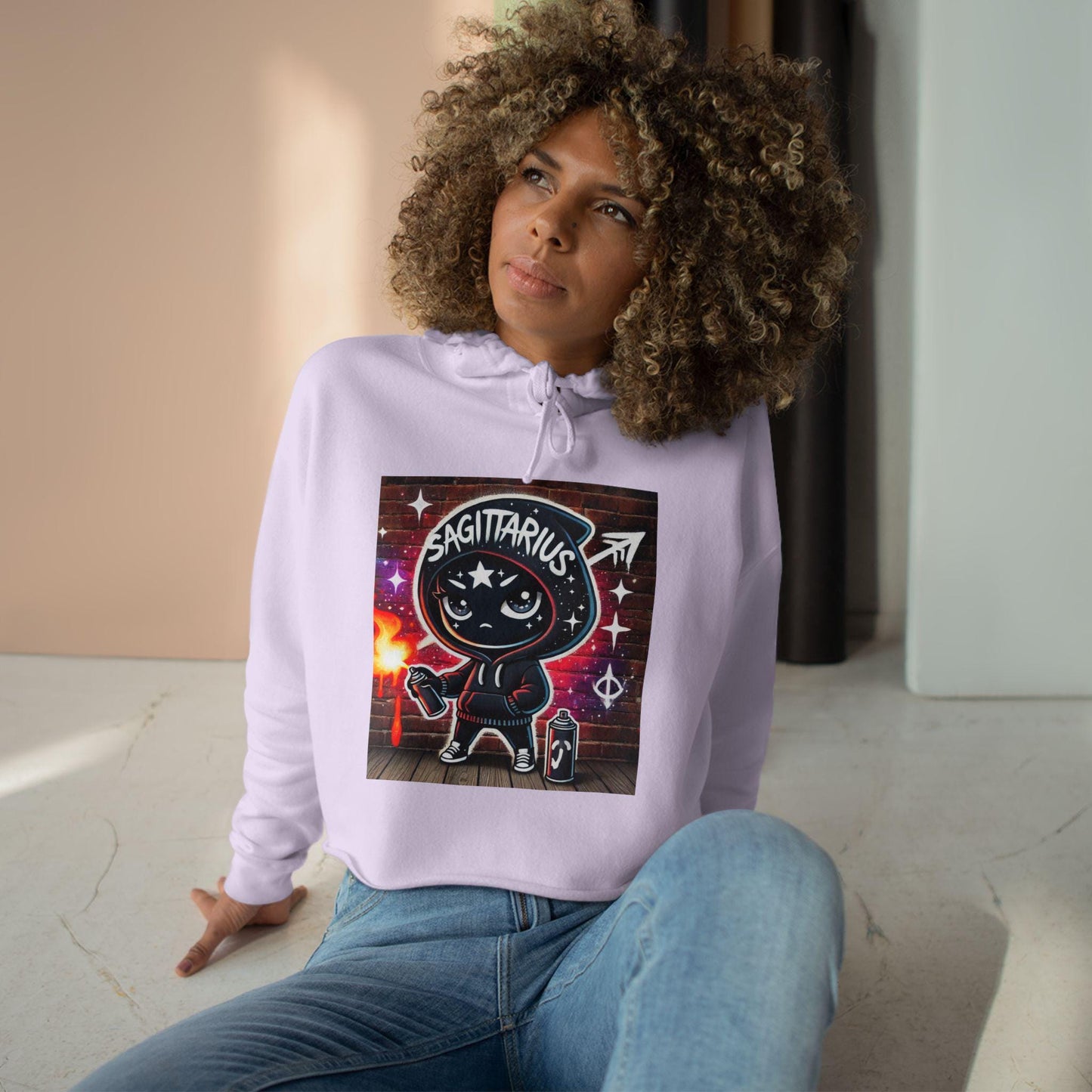 Sagittarius Crop Hoodie | Zodiac Astrology Sweatshirt, Cute Crop Top, Witchy Apparel, Astrological Gift, Birthday Present