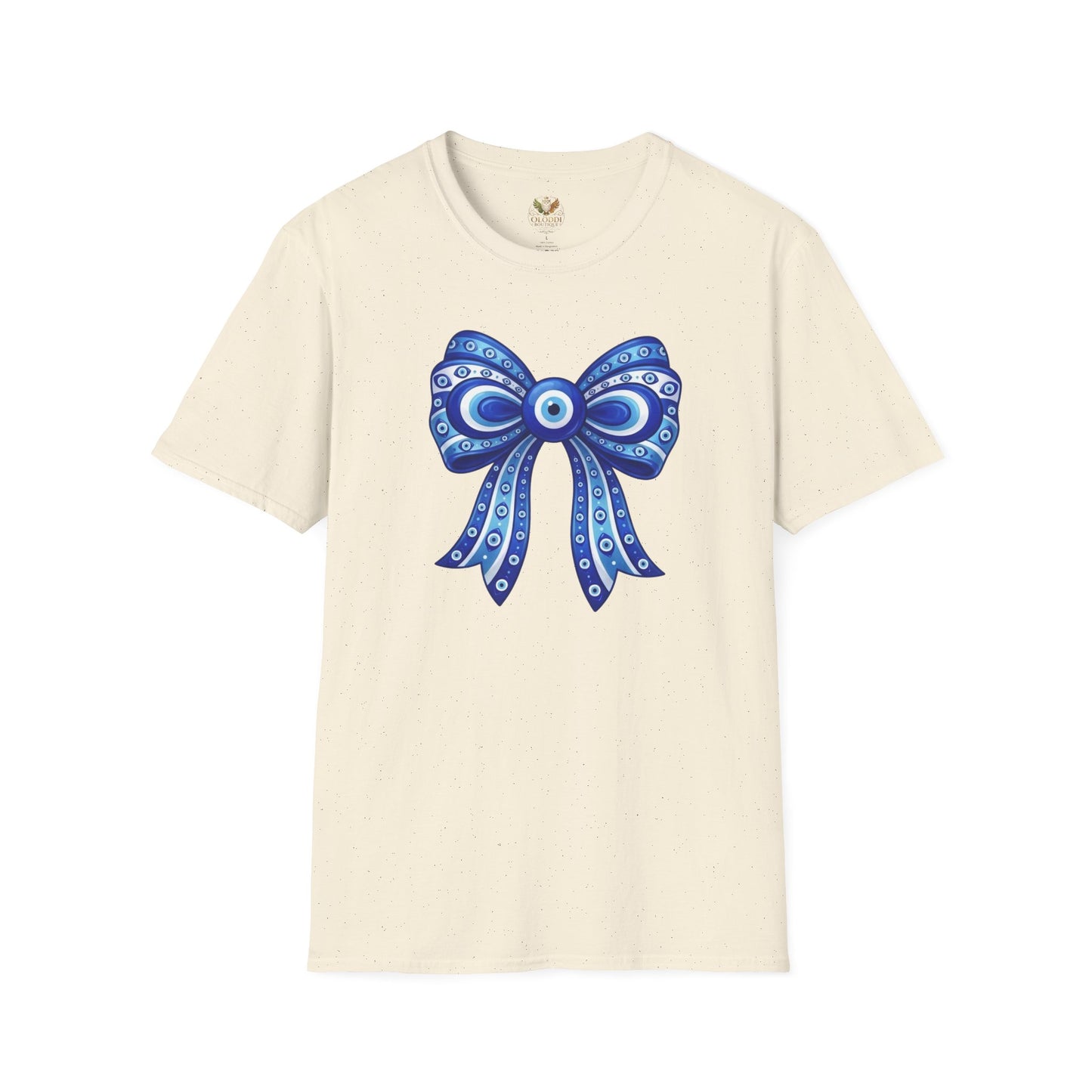 Blue Evil Eye Bow T-Shirt | Nazar Protection Graphic Tee