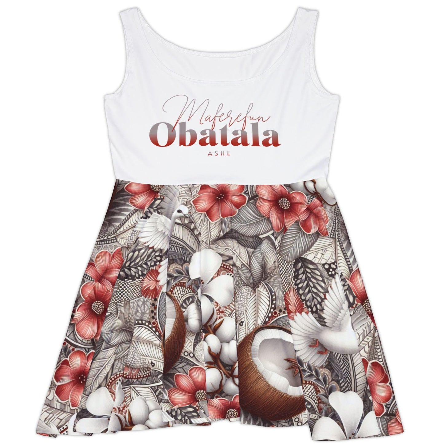 Maferefun OBATALA Summer Skater Style Dress! Gift for Devotee or Godparent!
