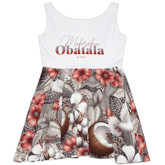 Maferefun OBATALA Summer Skater Style Dress! Gift for Devotee or Godparent!