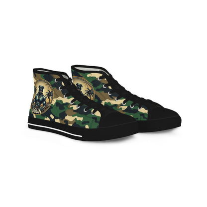 Orisha Oggún “Warrior” Camouflage High Top Sneakers – Gift for Devotee or Godparent