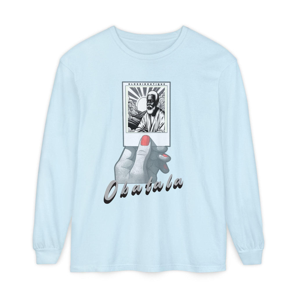 Polaroid Obatala Long Sleeve Tee for Devotee & Godparent ! Orisha Polaroid Collection