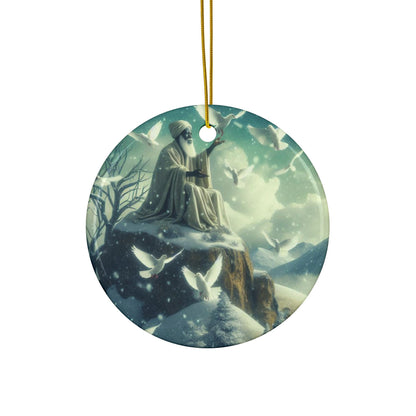 Orisha inspired OBATALA winter themed Holiday Ornament,Gift for devotee or Godparent!