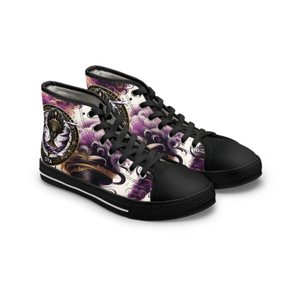 Orisha Based OYA Inspired High-Top Sneakers, Gift for Devotee or Godparent! stylish spiritual footwear!