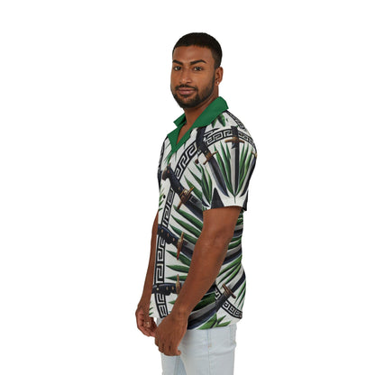 Orisha Oggun Hawaiian Style Button Down Shirt - Gift for Devotee or Godparent